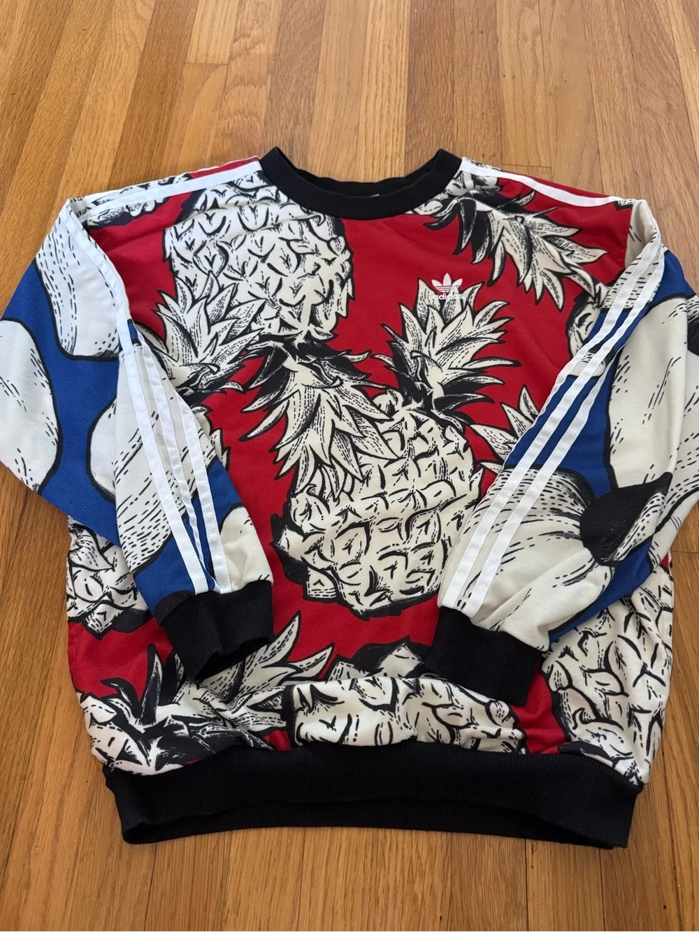 Adidas Originals x FARM Rio Pineapple (Ananas) boyfriend sweatshirt Size XS